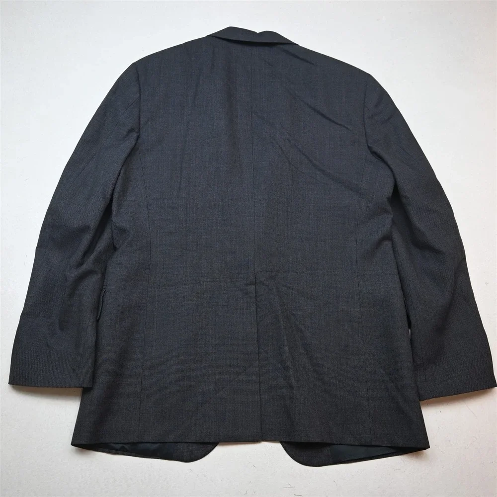Vtg USA Made Chaps Ralph Lauren 40R 34x29 Blue Nailshead Wool Mens Suit